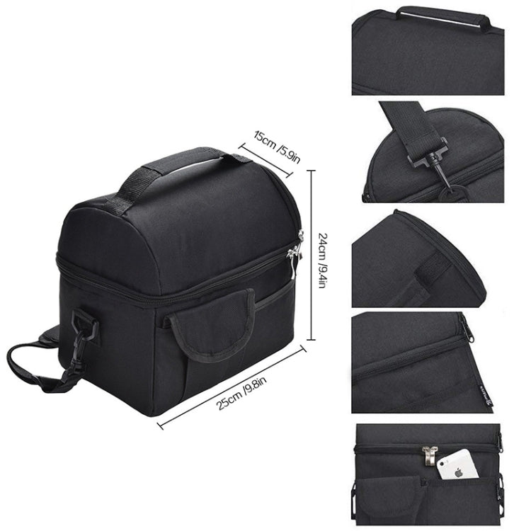 Lunch Bag Reusable Insulated Bag Multifunctional Waterproof Insulated Lunch Box(Rose red)
