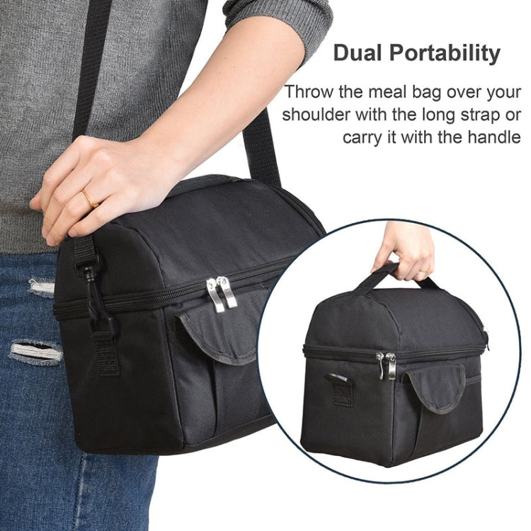 Lunch Bag Reusable Insulated Bag Multifunctional Waterproof Insulated Lunch Box(Rose red)