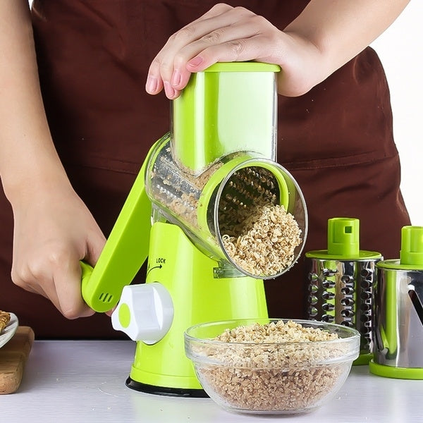 Multifunctional Manual Fruit Vegetable Slicer Cutter Carrot Potato Cutting Machine Stainless steel Blade Salad Chopper, Random Color Delivery