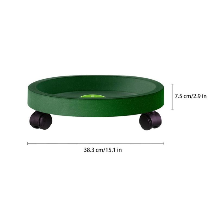 Universal Round Wheels Pot Tray Easy Moving Plant Pot Tray Garden Plate Plastic Stand(Pink)