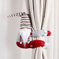 Christmas Decorations Striped Hat Forest Old Man Side Hug Curtain Door Curtain Buckle, Long Beard, Tied Beard