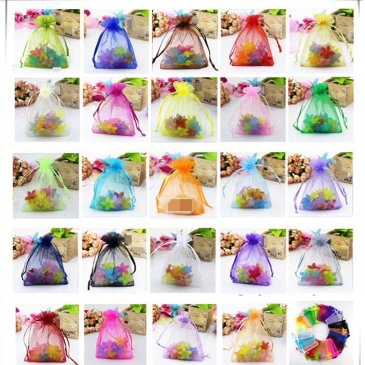 100 PCS Organza Gift Bags Jewelry Packaging Bag Wedding Party Decoration, Size: 7x9cm(D11 Orange)