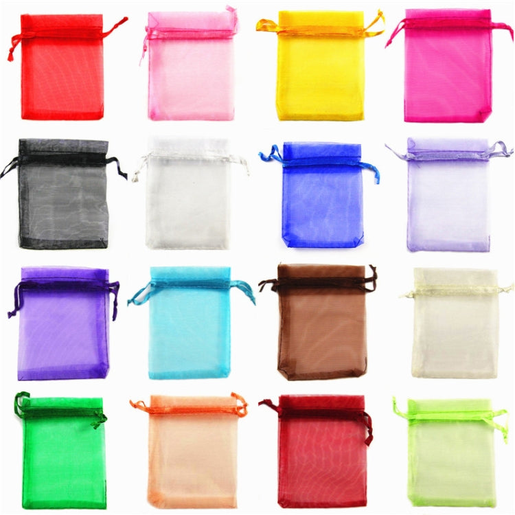 100 PCS Organza Gift Bags Jewelry Packaging Bag Wedding Party Decoration, Size: 7x9cm(D11 Orange)