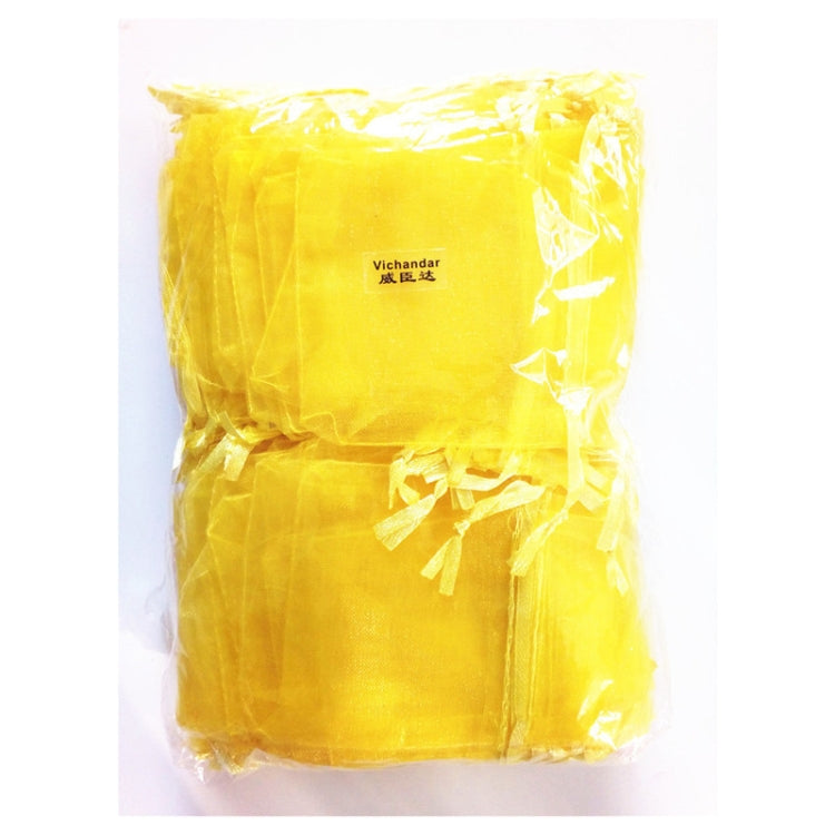 100 PCS Organza Gift Bags Jewelry Packaging Bag Wedding Party Decoration, Size: 7x9cm(D11 Orange)
