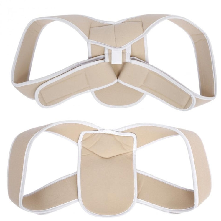 Adjustable Upper Back Shoulder Support Posture Corrector Adult Corset Spine Brace Back Belt, Size:L(Black)