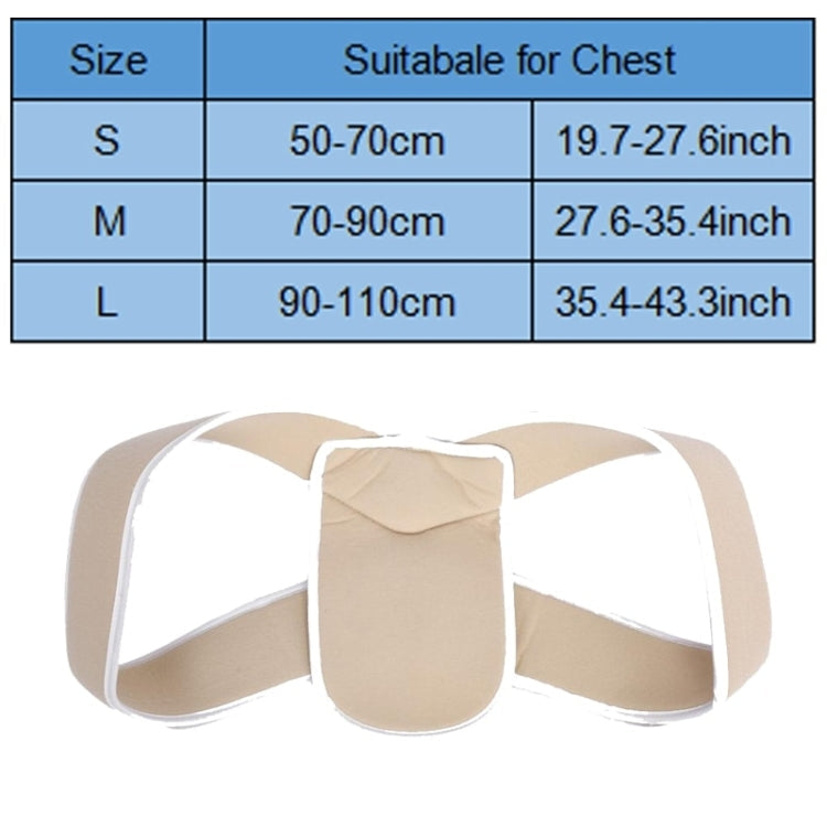 Adjustable Upper Back Shoulder Support Posture Corrector Adult Corset Spine Brace Back Belt, Size:L(Black)