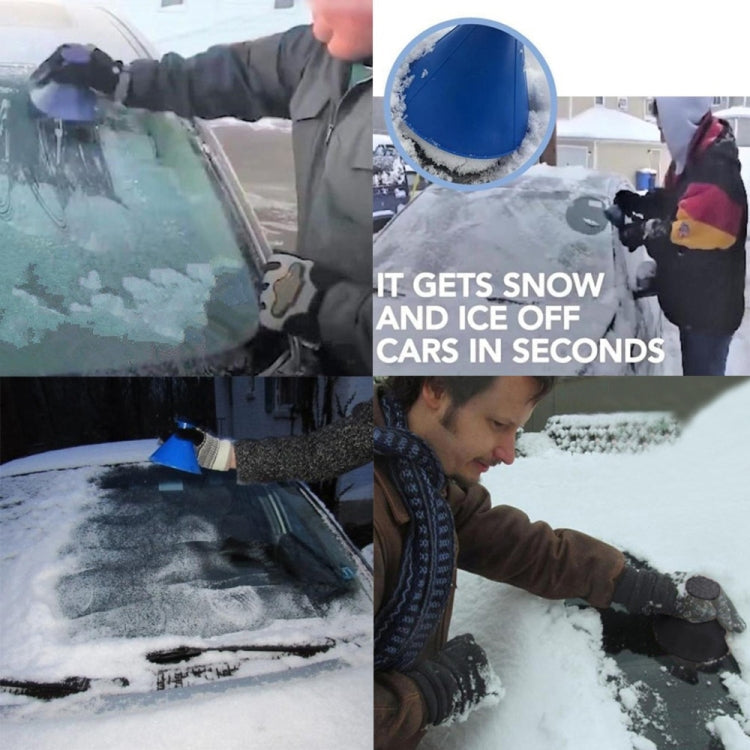 2 PCS Car Magic Window Windshield Car Ice Scraper Shaped Funnel Snow Remover Deicer Cone Deicing Tool Scraping