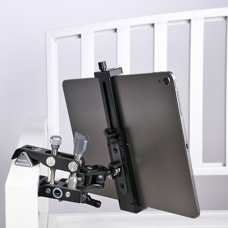 Xiletu Xj15 Live Broadcast Desktop Full Metal Tripod Mount Tablet Pc Phone Clamp With 1/4 Inch Screw Holes & Cold Shoe Base, Xj15