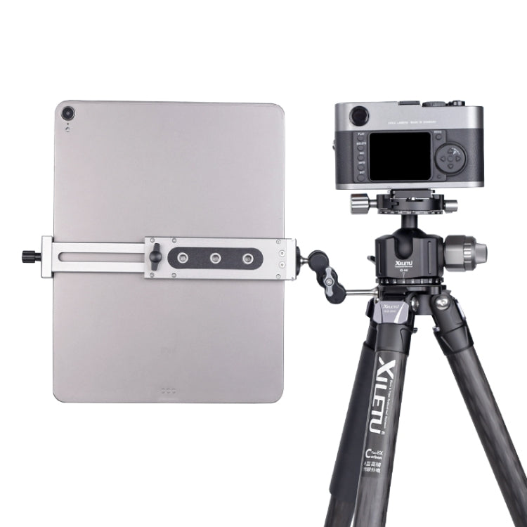 Xiletu Xj15 Live Broadcast Desktop Full Metal Tripod Mount Tablet Pc Phone Clamp With 1/4 Inch Screw Holes & Cold Shoe Base, Xj15