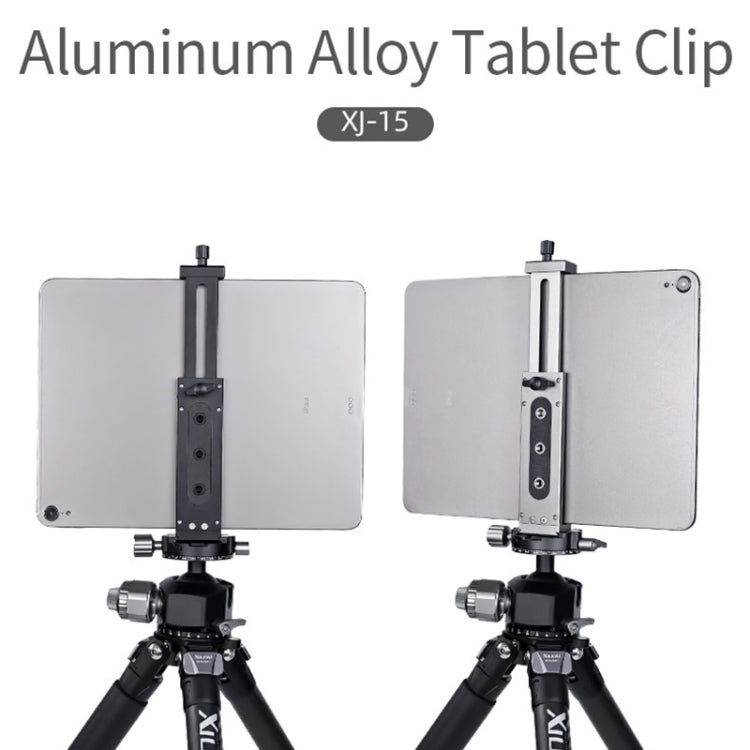 Xiletu Xj15 Live Broadcast Desktop Full Metal Tripod Mount Tablet Pc Phone Clamp With 1/4 Inch Screw Holes & Cold Shoe Base, Xj15