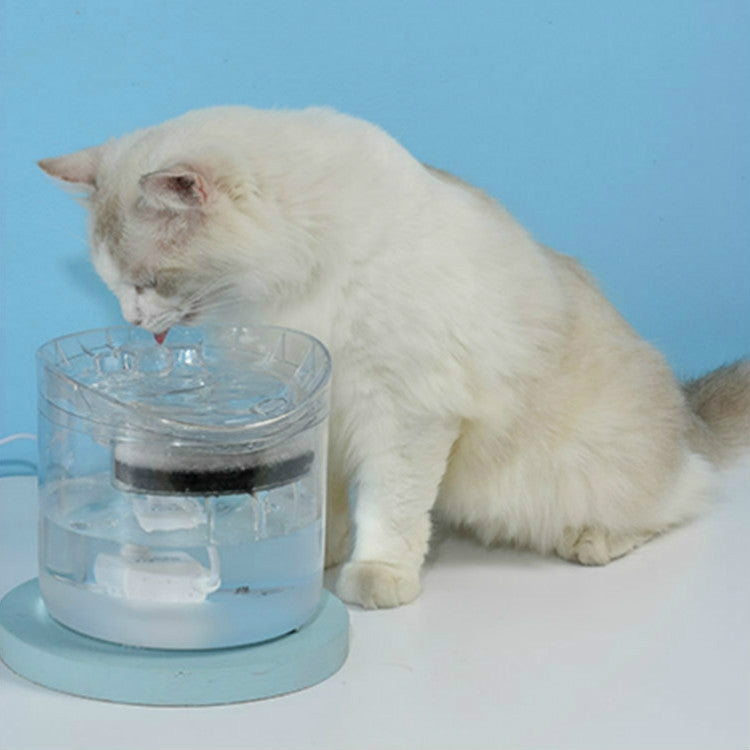 Pet Automatic Circulating Silent And Does Not Leak Electricity Water Dispenser, Specification: UK Plug, Style:Transparent Color