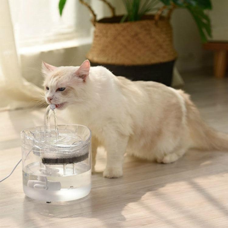 Pet Automatic Circulating Silent And Does Not Leak Electricity Water Dispenser, Specification: UK Plug, Style:Transparent Color