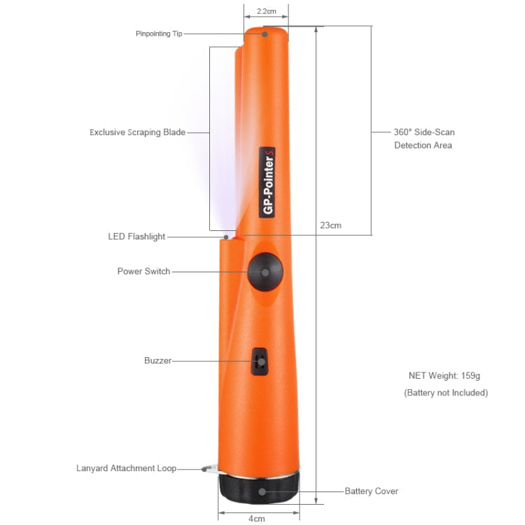 GP-Pointer S Metal Detector Gold Detector Pointer Pinpointing(Black)