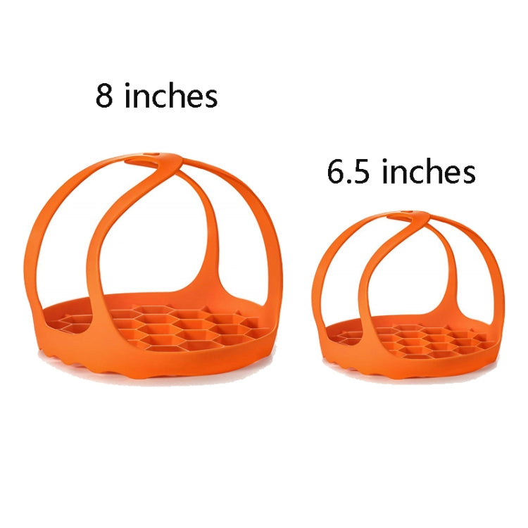 Silicone Steamer Egg Cooker Silicone Steamer Basket, Size:8 Inches(Orange)