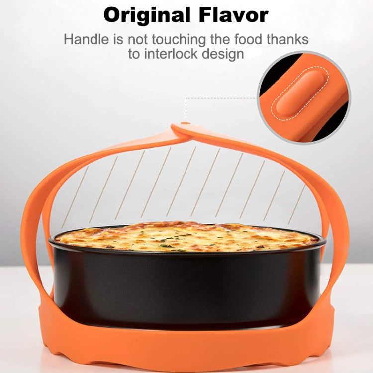 Silicone Steamer Egg Cooker Silicone Steamer Basket, Size:8 Inches(Orange)