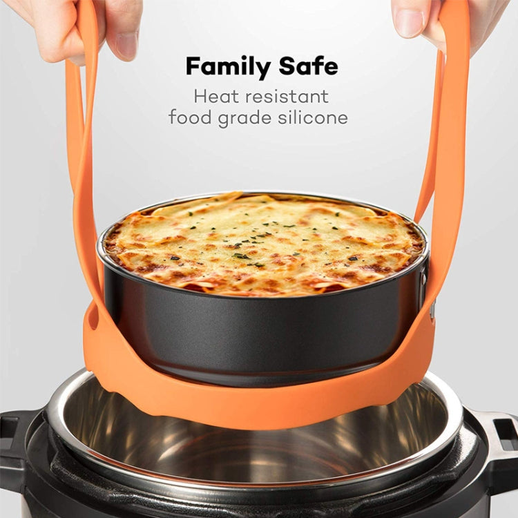 Silicone Steamer Egg Cooker Silicone Steamer Basket, Size:8 Inches(Orange)