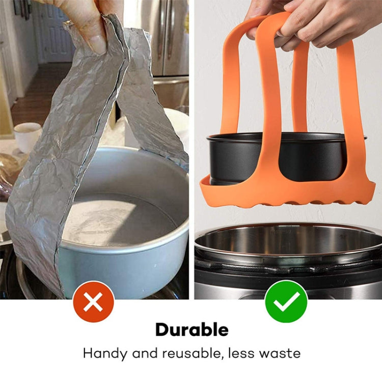 Silicone Steamer Egg Cooker Silicone Steamer Basket, Size:8 Inches(Orange)