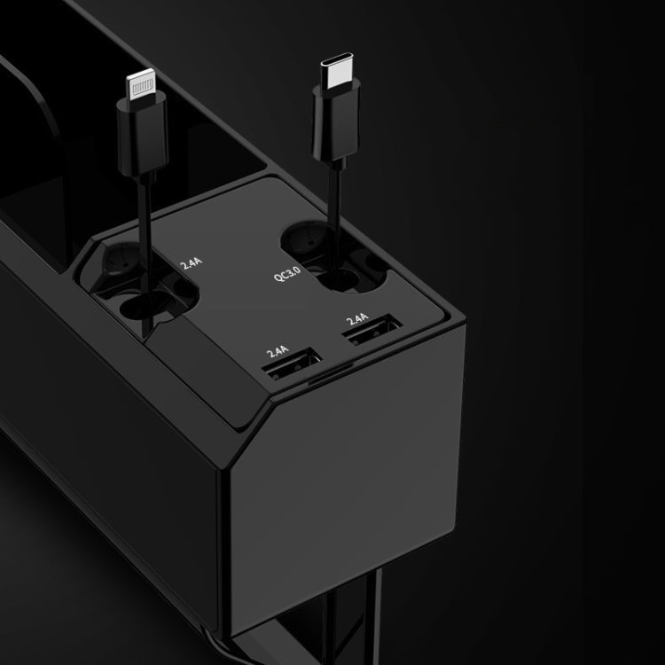 Car Seat Storage Box With Cable Car USB Charger, 2-wire, 3-wire, 2-wire + Storage Box