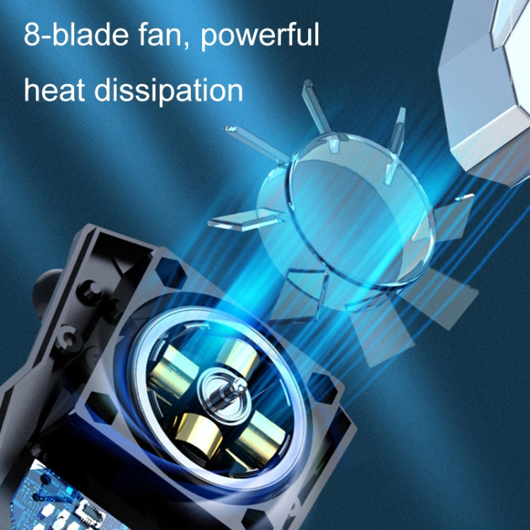 Mobile Phone Physical Fan Cooler Portable Suction Cup Phone Fast Radiator(Black)