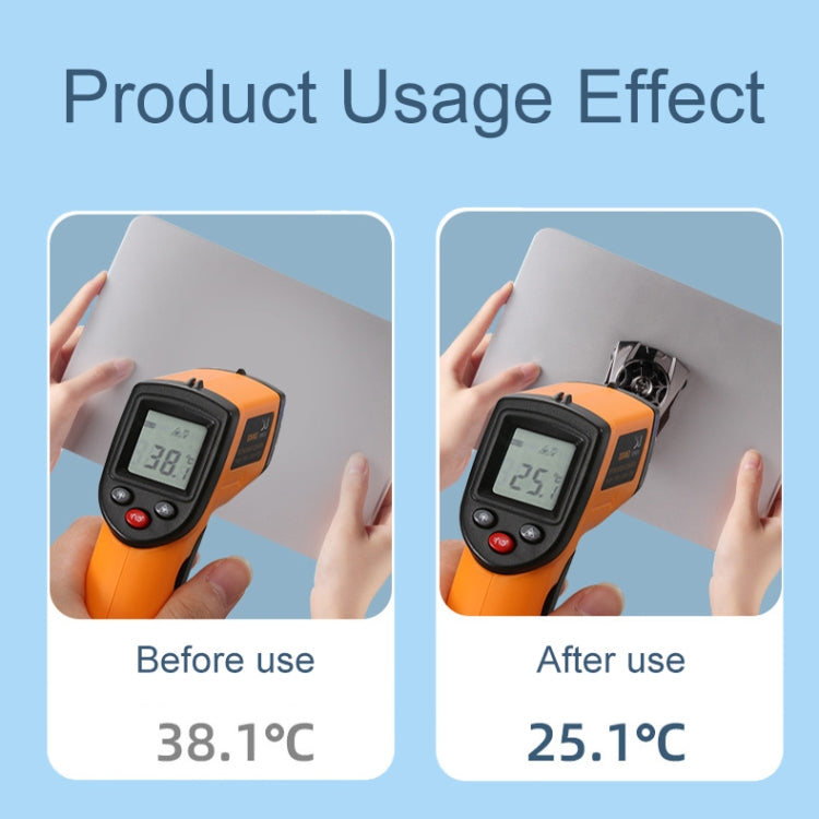 Mobile Phone Physical Fan Cooler Portable Suction Cup Phone Fast Radiator(Black)