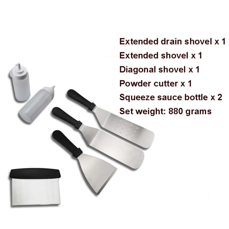 6 PCS/Set Outdoor Stainless Steel Barbecue Tool Set Tomato Sauce Bottle BBQ Grill Set