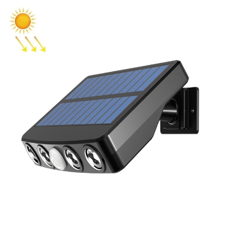 Without Ground Plug Wiring Free Infrared Sensor Waterproof Solar Lighting Wall Light, Color Temperature:White Light
