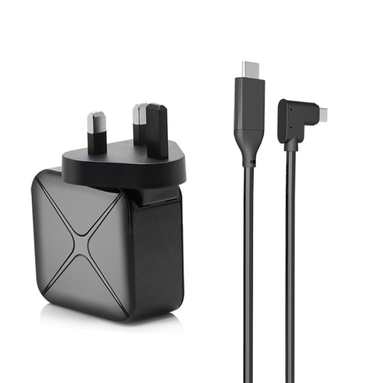 Multi-Function Projection And Charging AC Adapter Base Support Android/PC/Lite For Switch, Specifications:Black+UK Plug