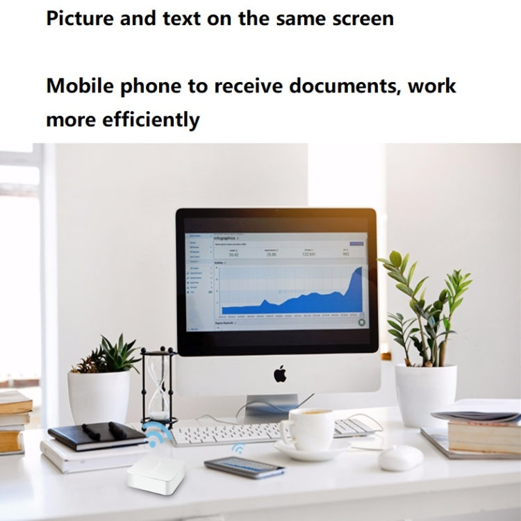 MiraScreen Car Multimedia Display Device Dongle Audio Video Miracast WiFi Mirror Box, Support Android and iOS, AV and HDTV Ports