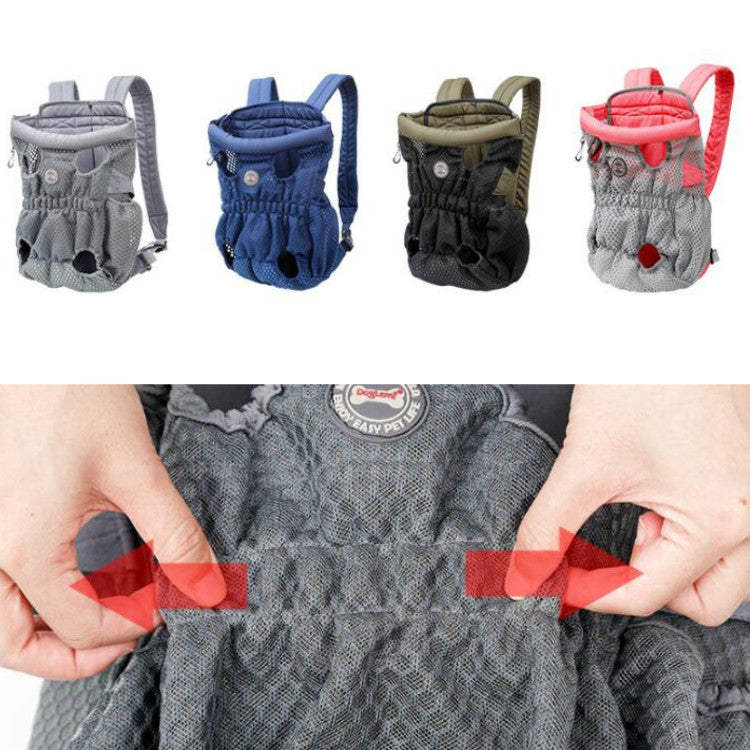 Doglemi Pet Outing Backpack Dog Shoulder Chest Bag Breathable Mesh Dog Cat Bag, M, L