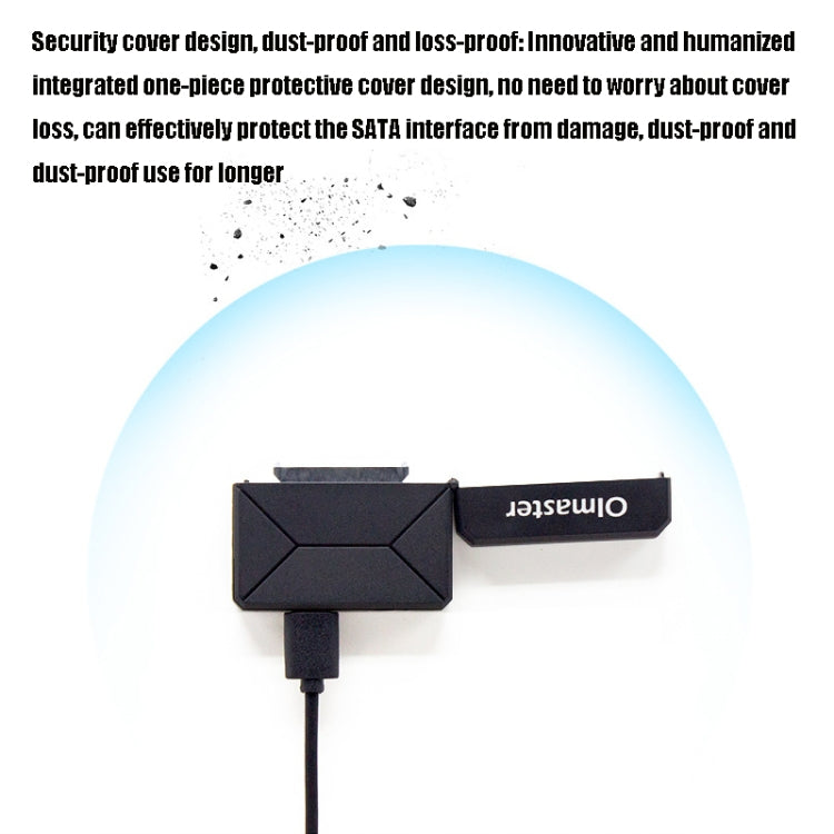 Olmaster External Notebook Hard Drive Adapter Cable Easy Drive Cable USB3.0 to SATA Converter, Style:Hard Disk + Type-C Adapter, Size:3.5 Inch (US Plug)
