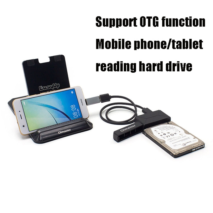 Olmaster External Notebook Hard Drive Adapter Cable Easy Drive Cable USB3.0 to SATA Converter, Style:Hard Disk + Type-C Adapter, Size:3.5 Inch (US Plug)