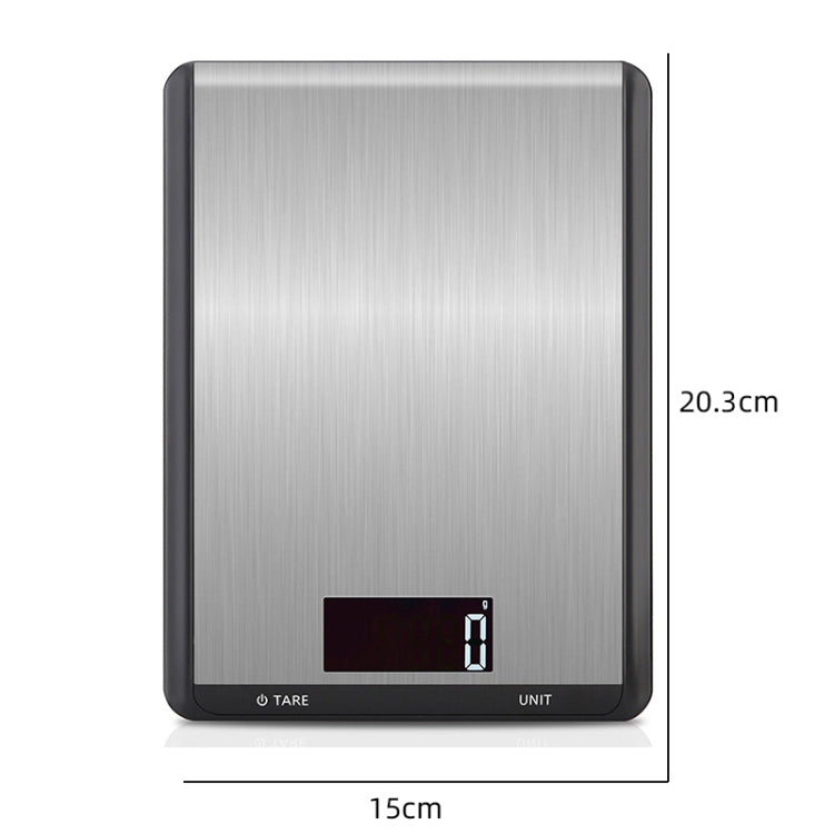 10kg/1g Stainless Steel Kitchen Scale Household Food Electronic Scale(White)