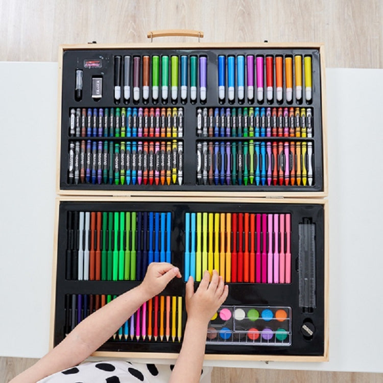 180 in 1 Painting Wooden Box Colorful Pen Set Art School Supplies For Children
