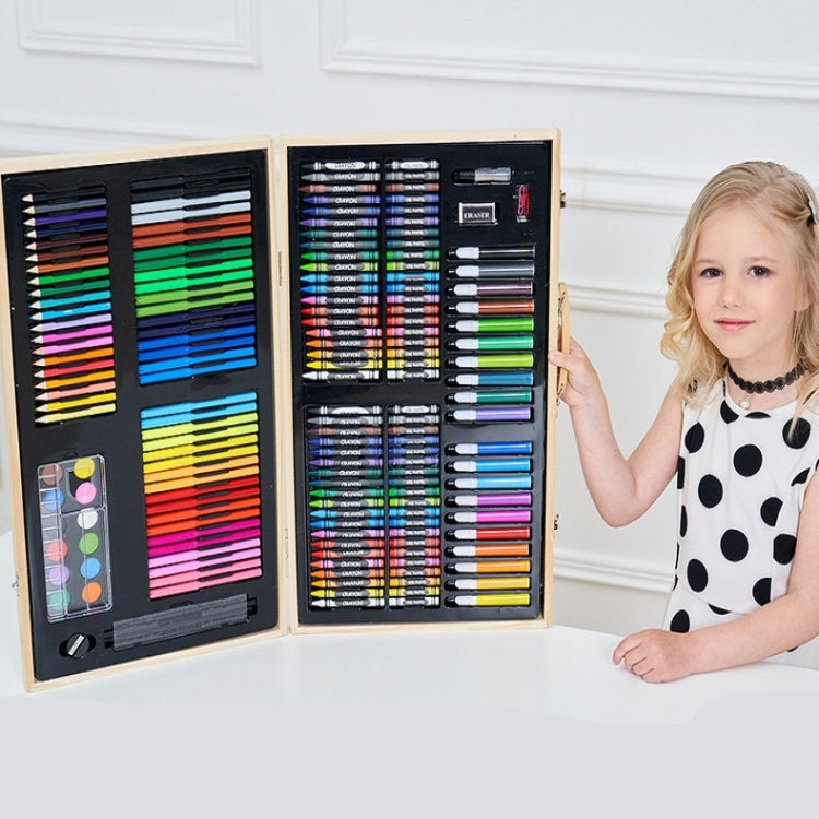 180 in 1 Painting Wooden Box Colorful Pen Set Art School Supplies For Children