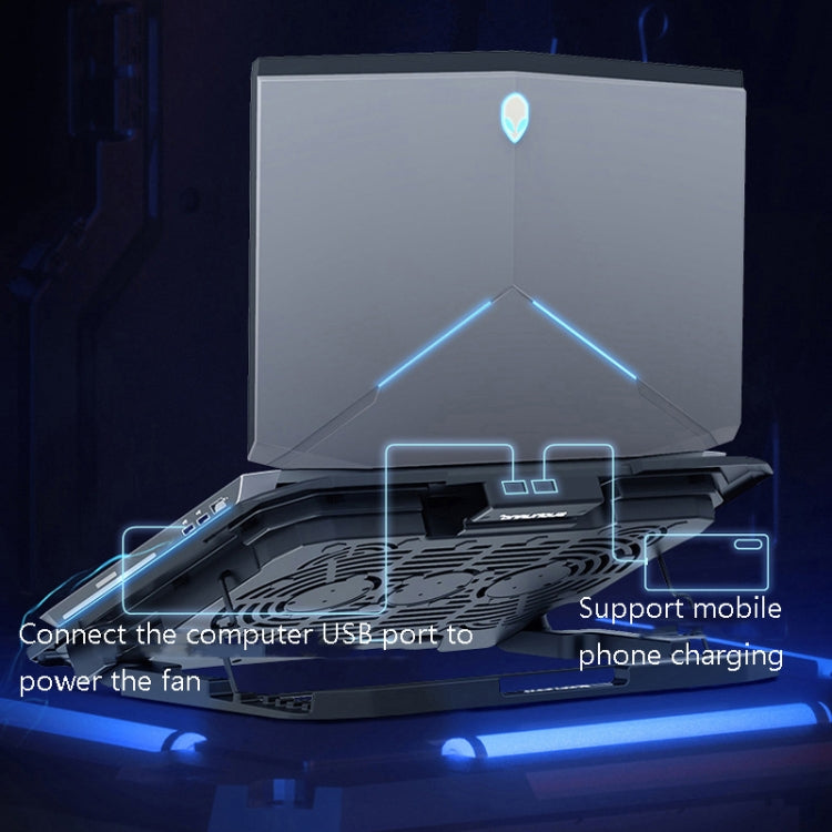 Suohuang Notebook Cooler Gaming Notebook Cooling Base Notebook Exhaust Fan Bracket(LCD Gaming Edition)