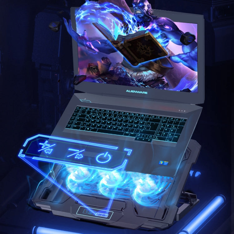 Suohuang Notebook Cooler Gaming Notebook Cooling Base Notebook Exhaust Fan Bracket(LCD Gaming Edition)