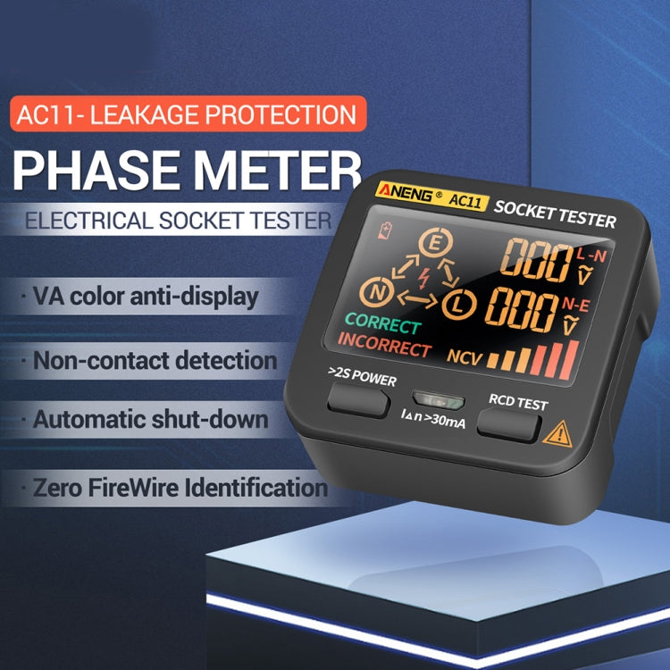 ANENG AC11 Multifunctional Digital Display Socket Tester Electrical Ground Wire Tester