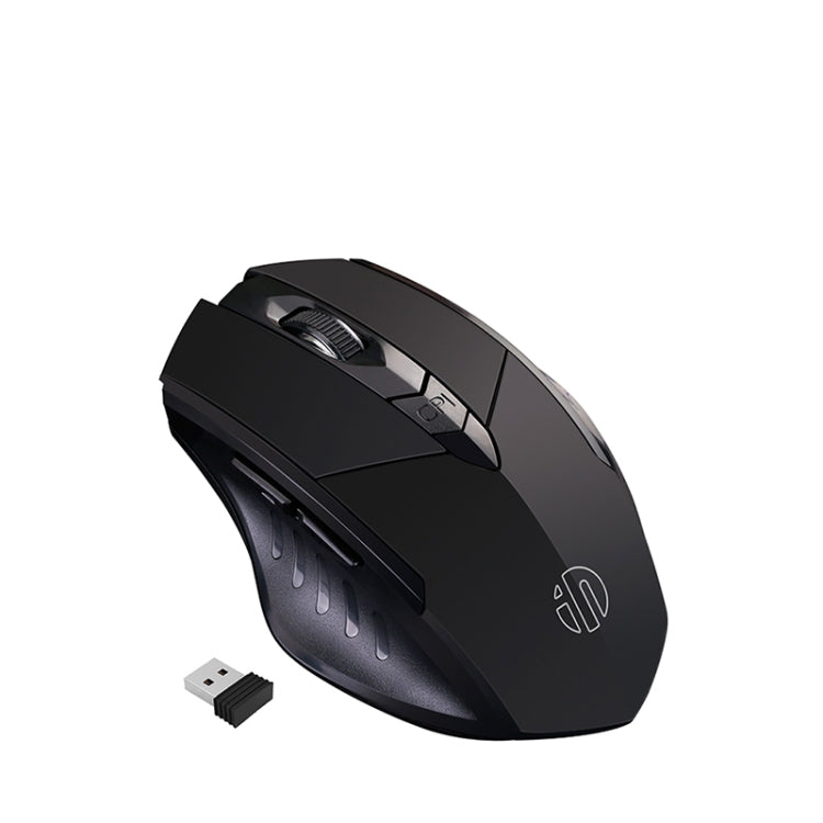 Inphic A1 6 Keys 1000/1200/1600 DPI Home Gaming Wireless Mechanical Mouse, Colour: Gray Wireless+Bluetooth 4.0+Bluetooth 5.0, Black Wireless Charging Silent Version, Gray Wireless Charging Silent Version, Gray Wireless+Bluetooth 4.0+Bluetooth 5.0      ...