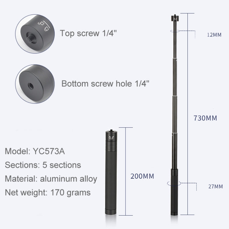 Extension Rod Stabilizer Dedicated Selfie Extension Rod for G5 / SPG / WG2 Gimbal, YC573A