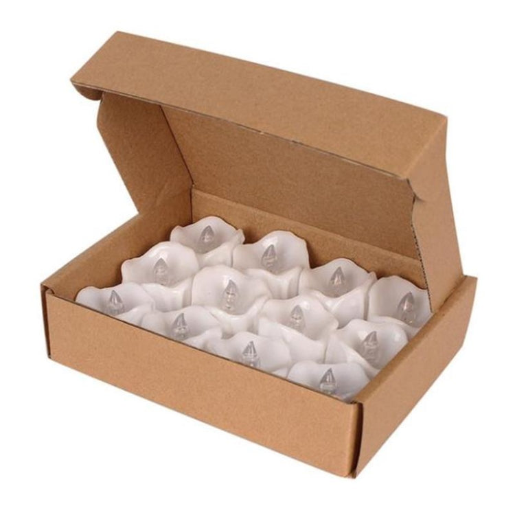 12 PCS/Box  LED Candle Electronic Tea Wax Simulation Tears Electronic Candle Light Wedding Decoration Candle Light(Warm White)