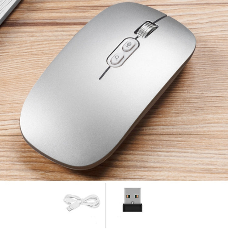 M103 1600DPI 5 Keys 2.4G Wireless Mouse Charging Ai Intelligent Voice Office Mouse, Support 28 Languages, White, Black, Silver, Rose Gold, Gray