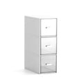 Desktop Drawer Storage Box Cosmetics Office Student Stationery Pen Dormitory Three Grid Desk Rack(Ivory White)