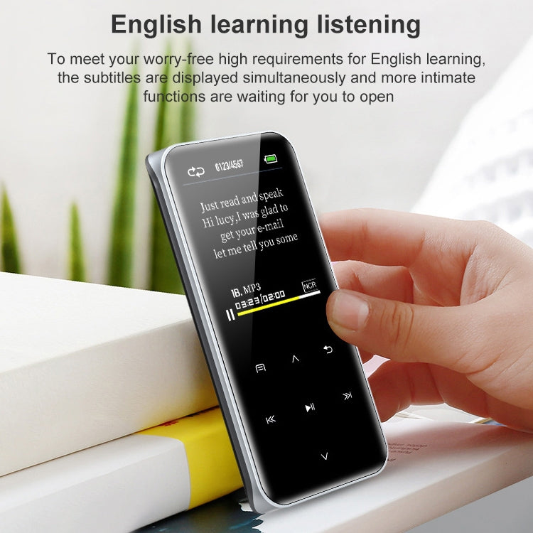 M22 Portable Bluetooth Touch Screen MP3 Player Recorder E-Book, Memory Capacity: 4GB(Black)