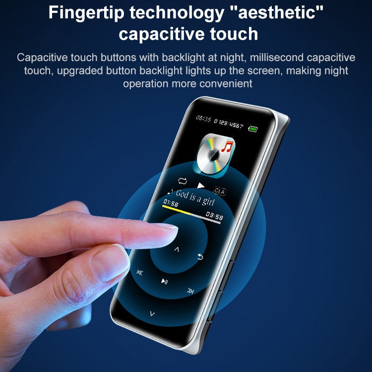 M22 Portable Bluetooth Touch Screen MP3 Player Recorder E-Book, Memory Capacity: 4GB(Black)