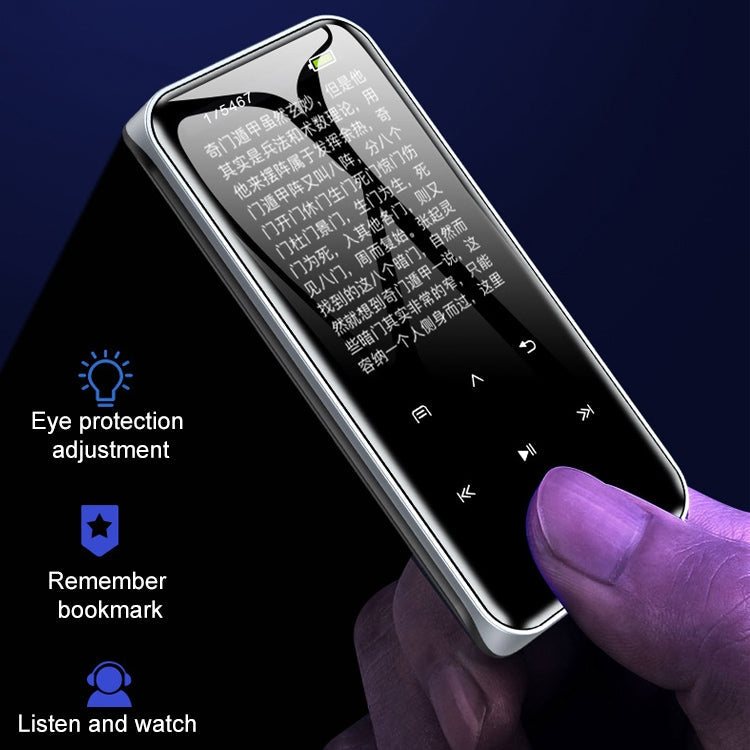 M22 Portable Bluetooth Touch Screen MP3 Player Recorder E-Book, Memory Capacity: 4GB(Black)