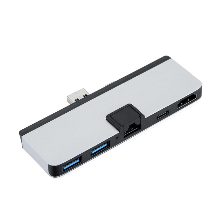T0409 Multifunctional USB 3.0 HUB Docking Station Network Cable Interface Converter For Microsoft Surface Pro 7(with Network Port)