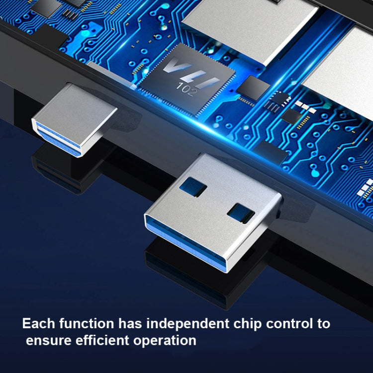 T0409 Multifunctional USB 3.0 HUB Docking Station Network Cable Interface Converter For Microsoft Surface Pro 7(with Network Port)