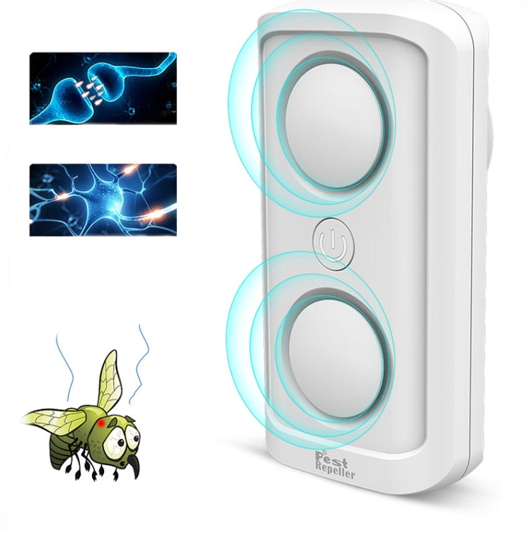 BG302 Dual-Speaker Intelligent Frequency Conversion Mosquito Repellent Ultrasonic Insect Repellent, Product specifications:  EU Plug 220V(Black)