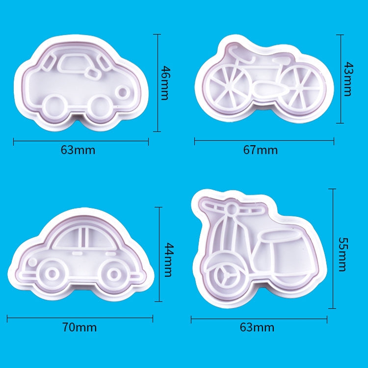 3 Sets Plastic Decorative Biscuit Mold Transportation Tool Series Biscuit Spring Mold(B)