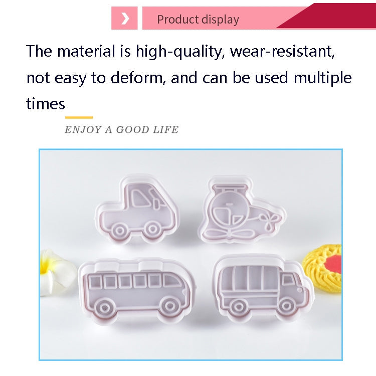 3 Sets Plastic Decorative Biscuit Mold Transportation Tool Series Biscuit Spring Mold(B)